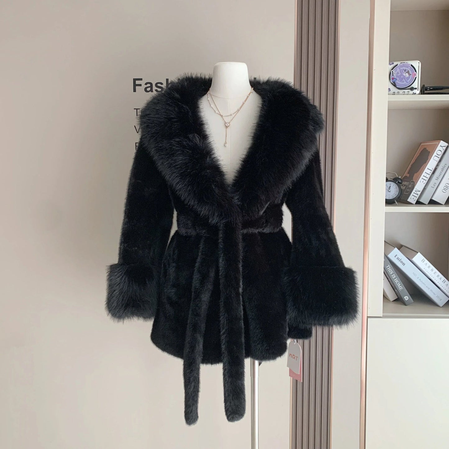 Miriam Faux Fur Trim Coat