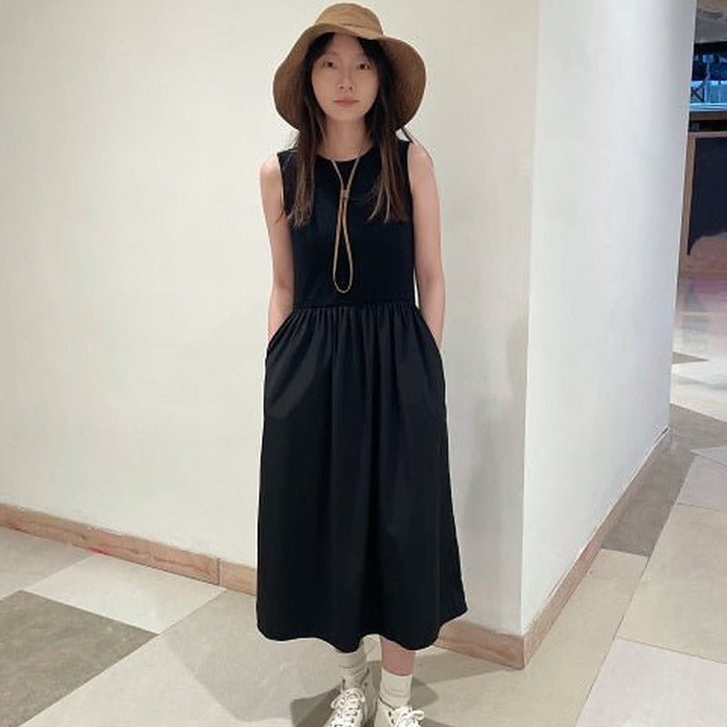 SOKYND Adileh Sleeveless Summer Dress DressBlackS