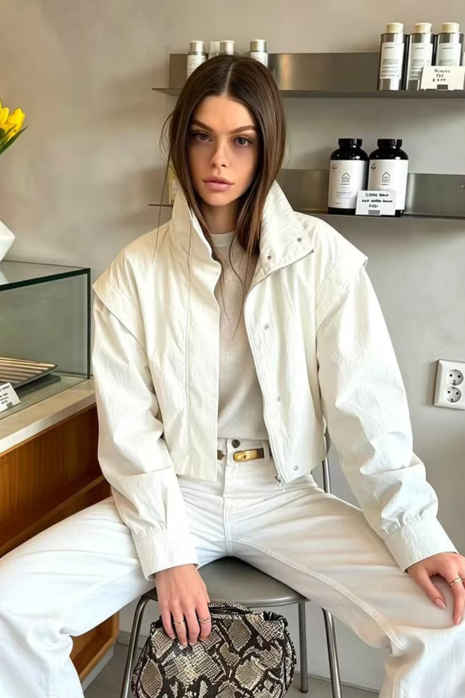 SOKYND Alice Cropped Windbreaker Jacket JacketSOKYND-101271-CRE-XS-90519CremeXS