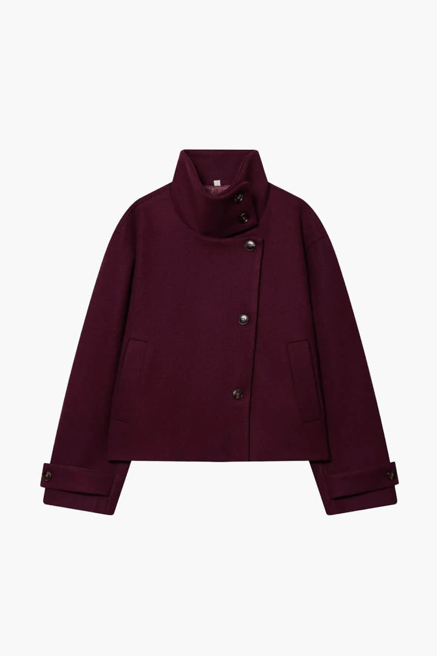 SOKYND Alice Rose Buckle Stand Collar Coat CoatSOKYND-539863-RED-XS-00727RedXS