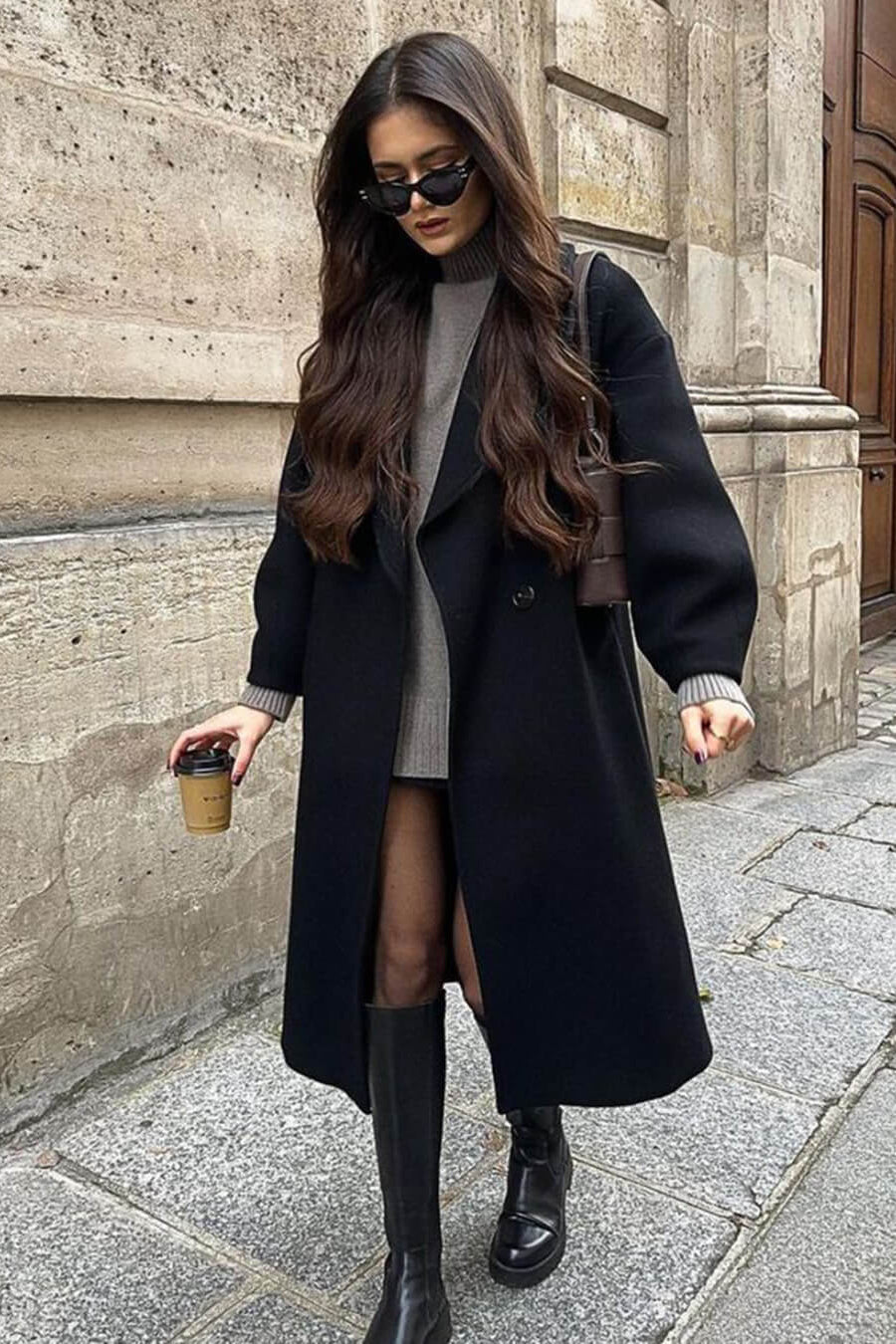 SOKYND Amelia Autumn Winter Coat Coats & JacketsBlackS