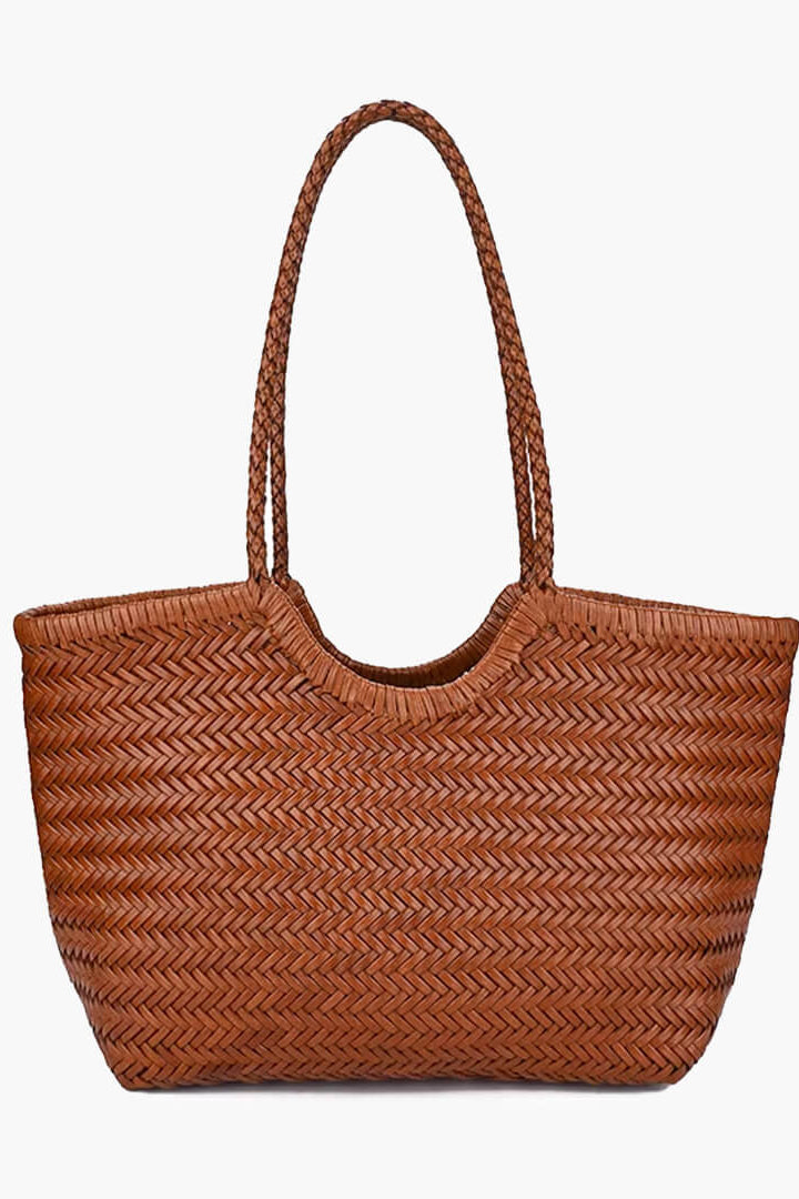 SOKYND Anna Woven Faux Leather Bag BagsKa1774219786661686386Light BrownRegular