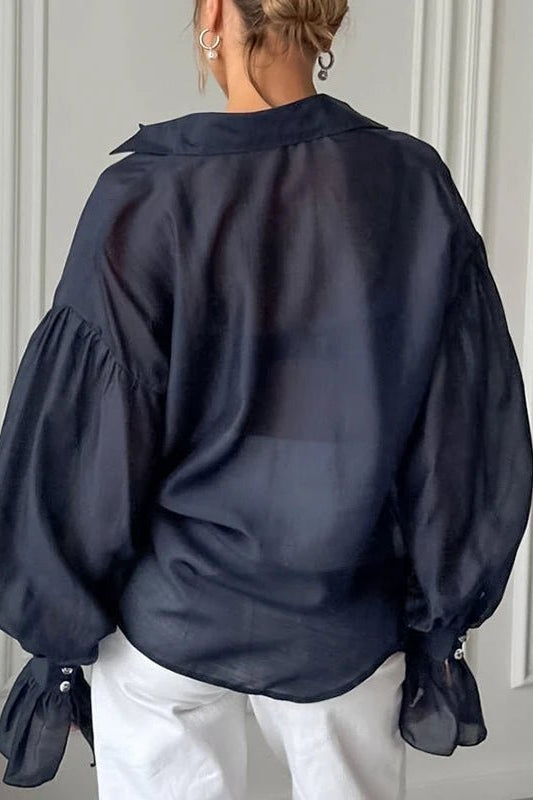 SOKYND Arabella Long Sleeve Sheer Blouse TopsSOKYND-260695-BLU-M-51159BlueM