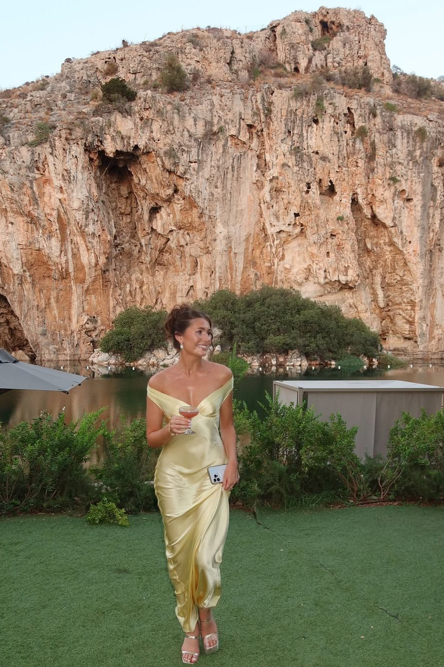 SOKYND Celeste Backless Satin Maxi Dress DressS