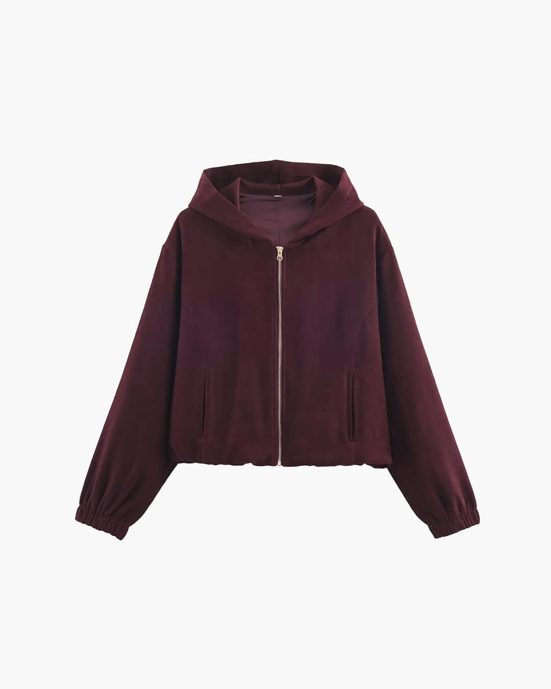 SOKYND Clara Hooded Tracksuit Set in Burgundy