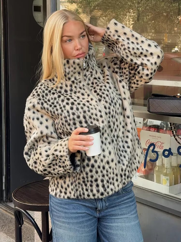 SOKYND Daniela Leopard Faux Fur Jacket & Mini Skirt Set JacketSOKYND-981463-JAC-S-71287JacketS