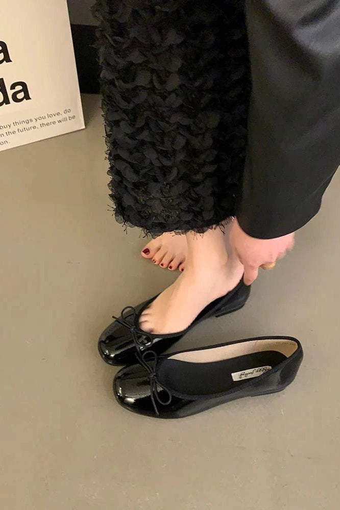 SOKYND Delphine Bowtie Ballet Flats ShoesSOKYND-266071-BLA-OS-22999Black35