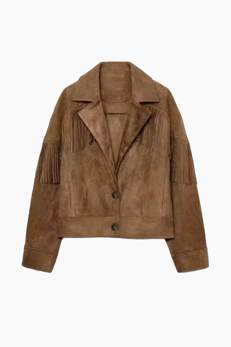 SOKYND Denise Faux Suede Lapel Cropped Jacket JacketSOKYND-611095-XS-OS-21527XS