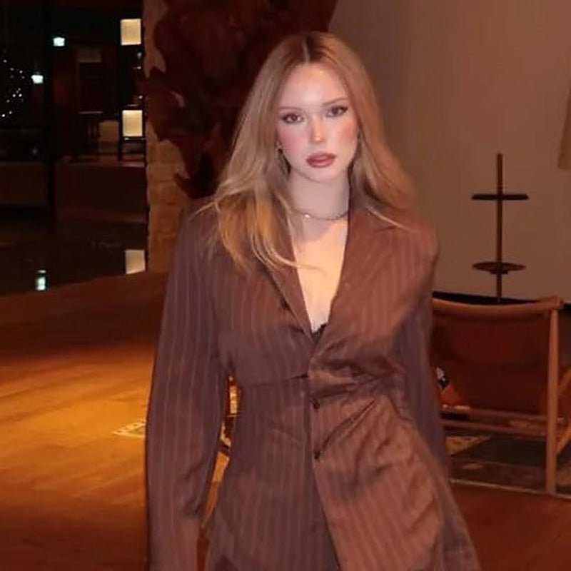 SOKYND Dorothy Pinstripe Pant Suit in Pants