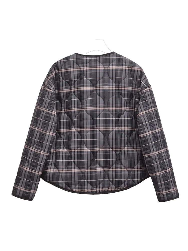 SOKYND Evelyn Plaid Padded Jacket JacketSOKYND-257367-BRO-S-13367Brown PlaidS