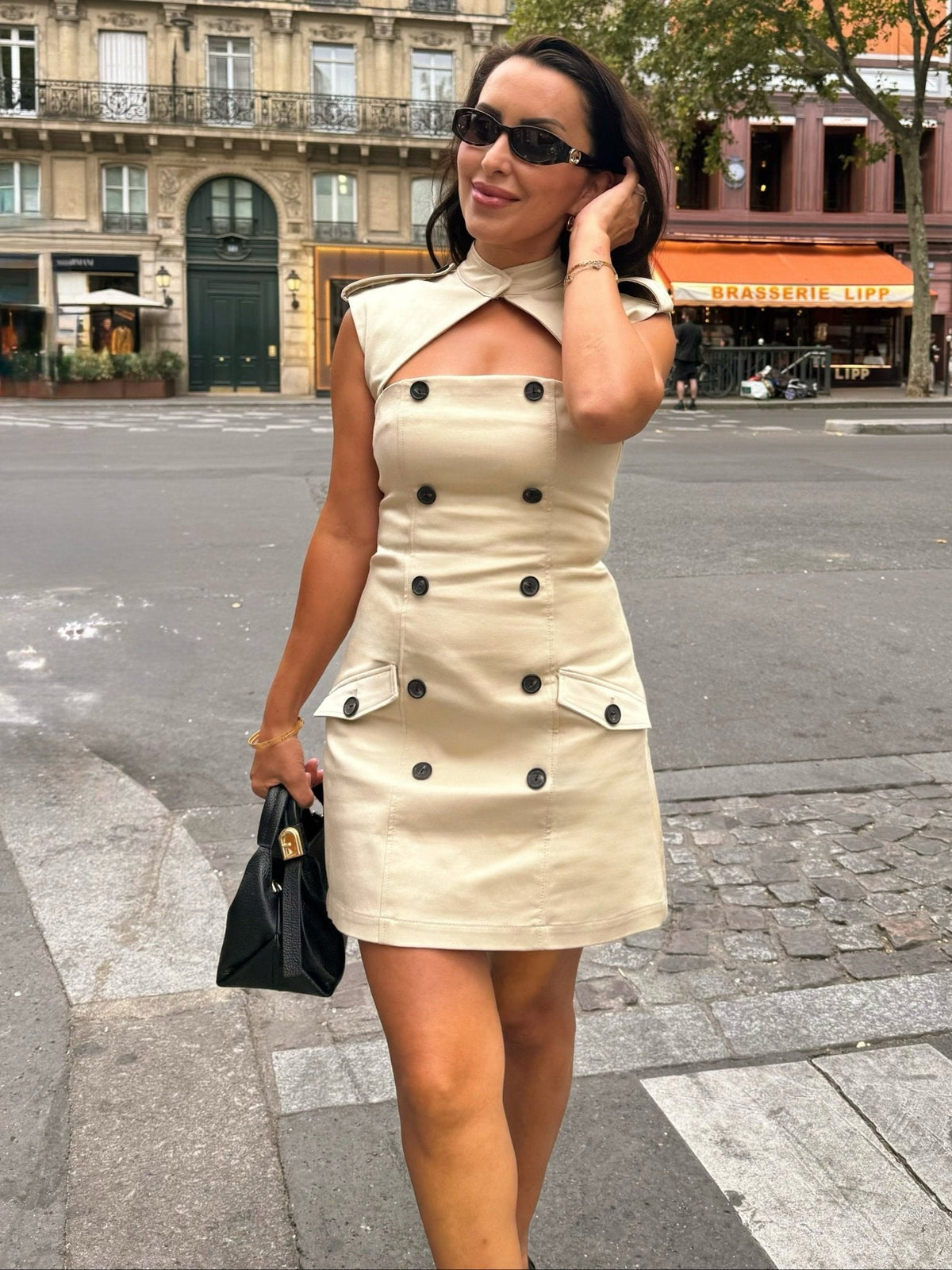 SOKYND Ginny Sleeveless Cutout Sheath Mini Dress DressSOKYND-595607-BEI-L-74455BeigeL