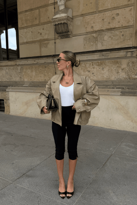 SOKYND Gloria Double Breasted Faux Leather Coat CoatSOKYND-969303-BEI-S-67031BeigeS