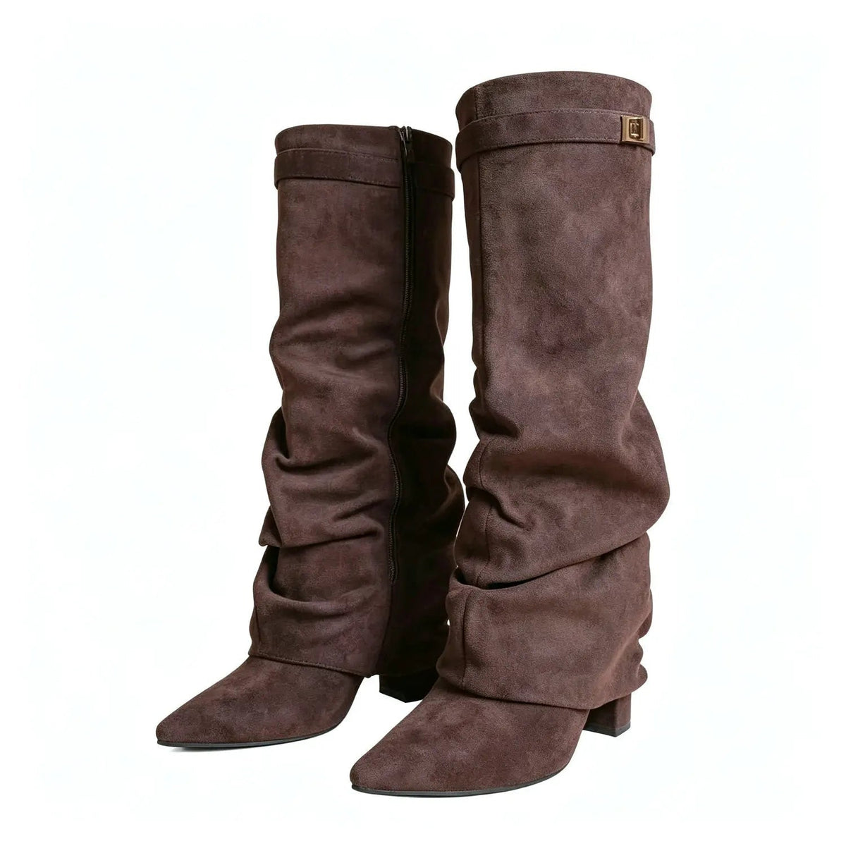SOKYND Gloria Slouchy Faux Suede Knee High Boots BootsSOKYND-752535-BRO-34-17175Brown34