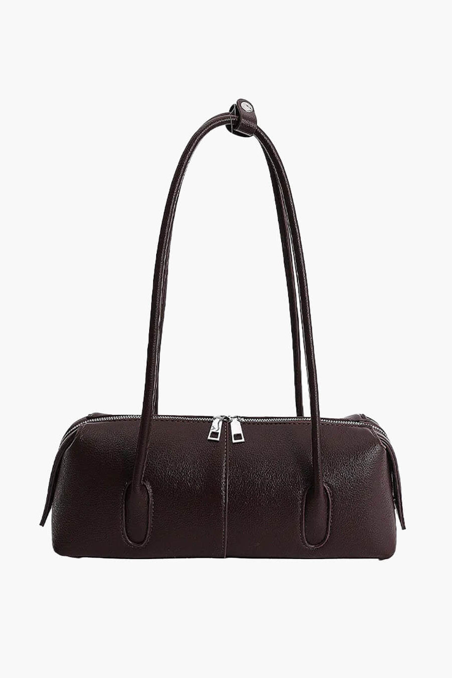 SOKYND Jessica Cylindrical Leather Shoulder Bag BagSOKYND-703639-TAU-OS-45623Taupe-Grey