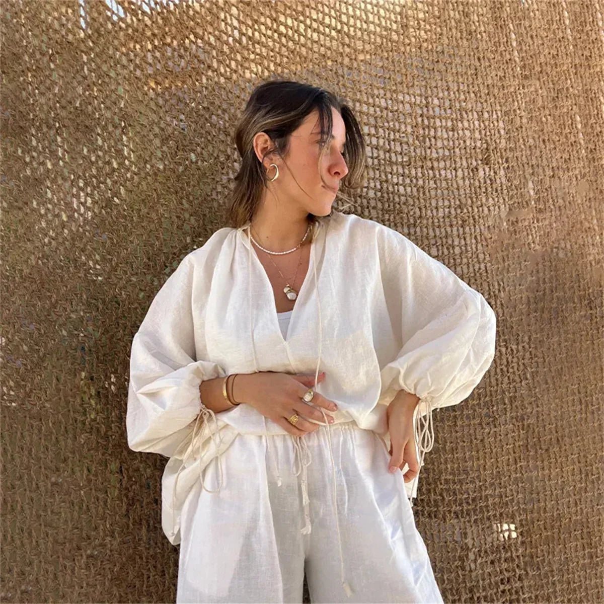 SOKYND Joanna Ruffle Shorts Set Matching SetsSOKYND-285079-XL-OS-01847XL
