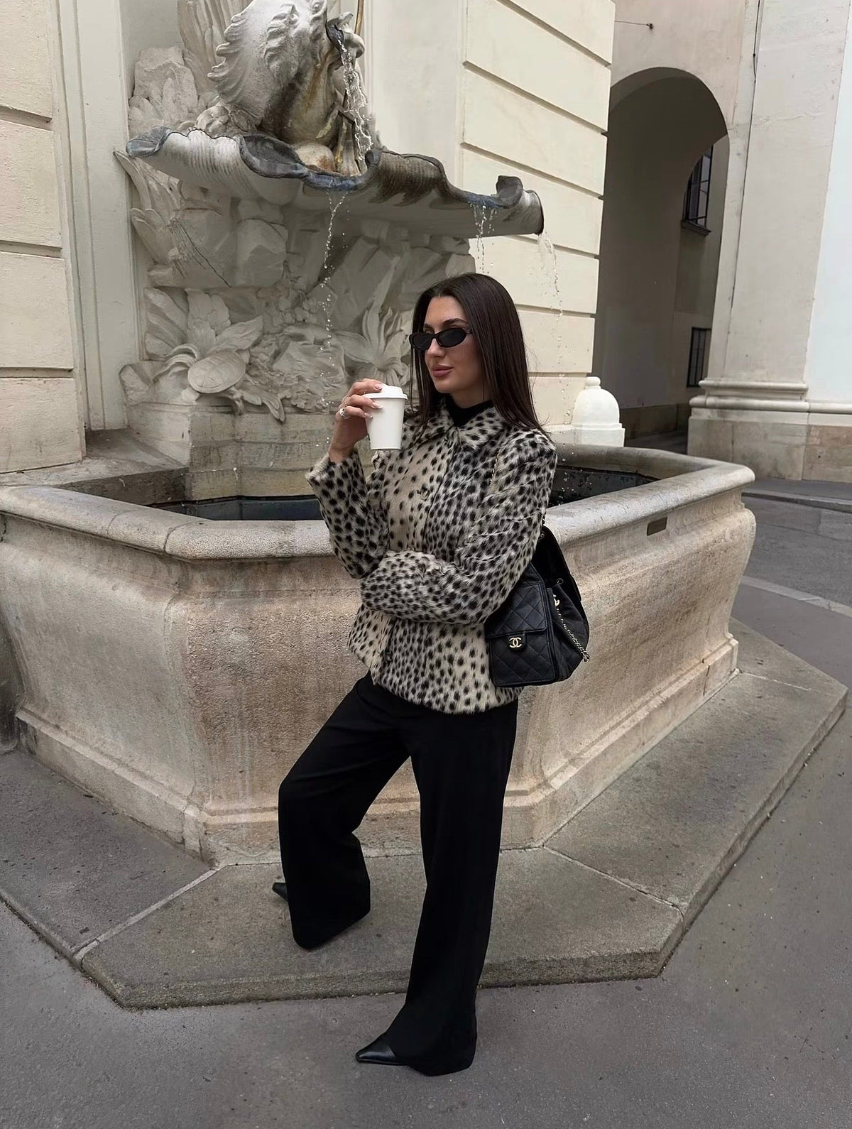 SOKYND Linda Leopard Faux Fur Lapel Coat CoatSOKYND-680727-L-OS-71927L