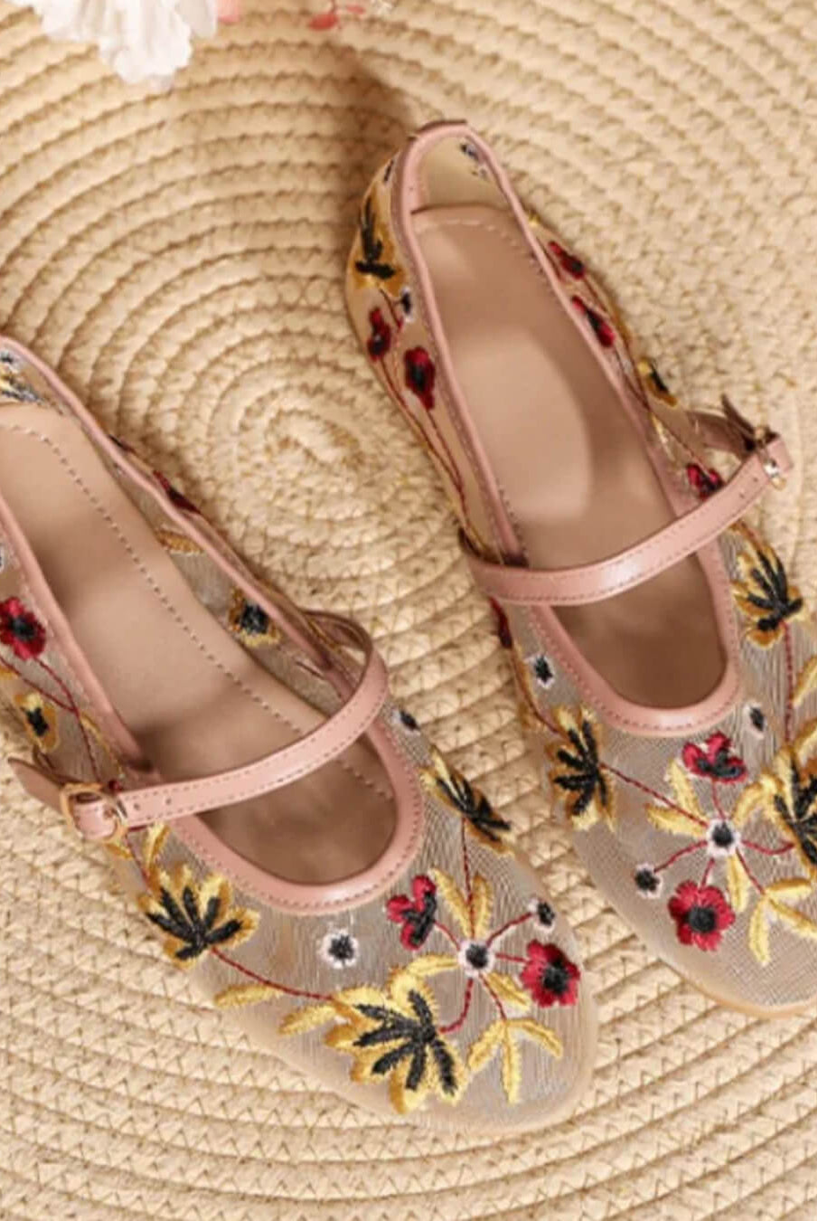 SOKYND Mia Embroidered Ballet Flats ShoesrK1772777205918888761Apricot39