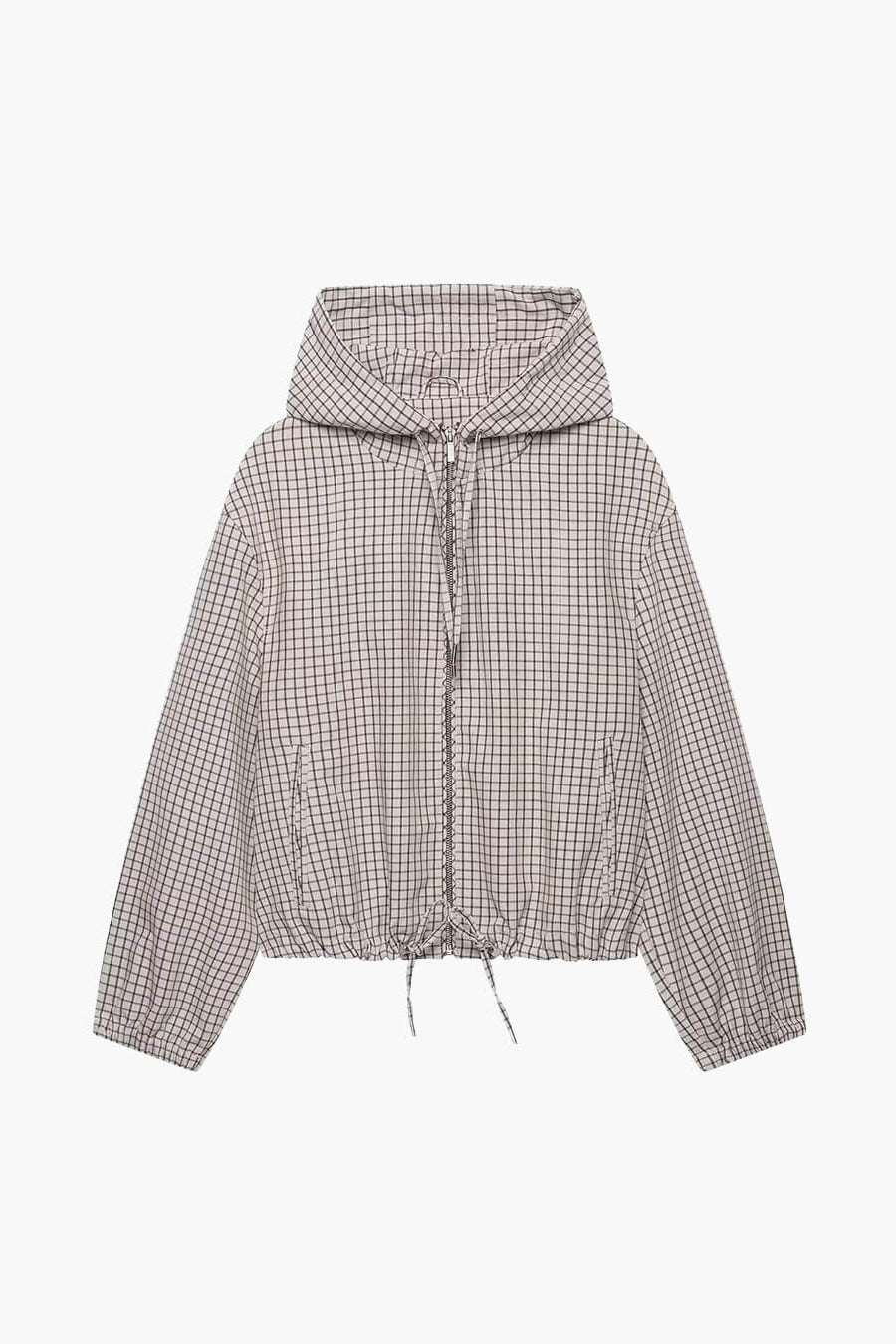 SOKYND Mila Plaid Hooded Cropped Jacket JacketSOKYND-231575-L-OS-33015L