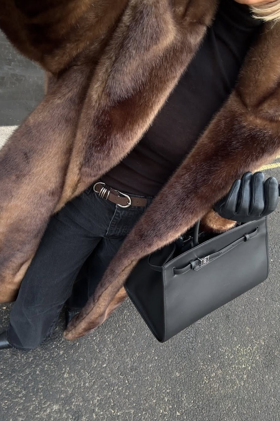 SOKYND Mina Faux Fur Maxi Coat Coats & JacketsTw1767356248730187002MBrown