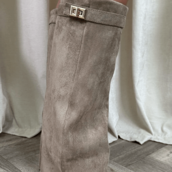 SOKYND Odelie Suede Boots Shoesbp1767625273827365085Taupe36