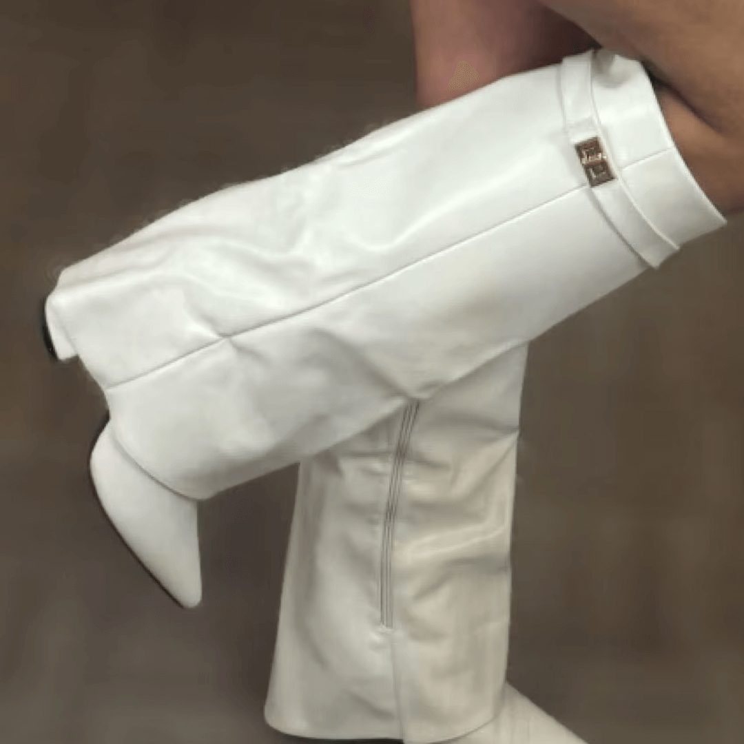 SOKYND Odelie Suede Boots ShoeskD1767625273829971405White Vegan Leather38