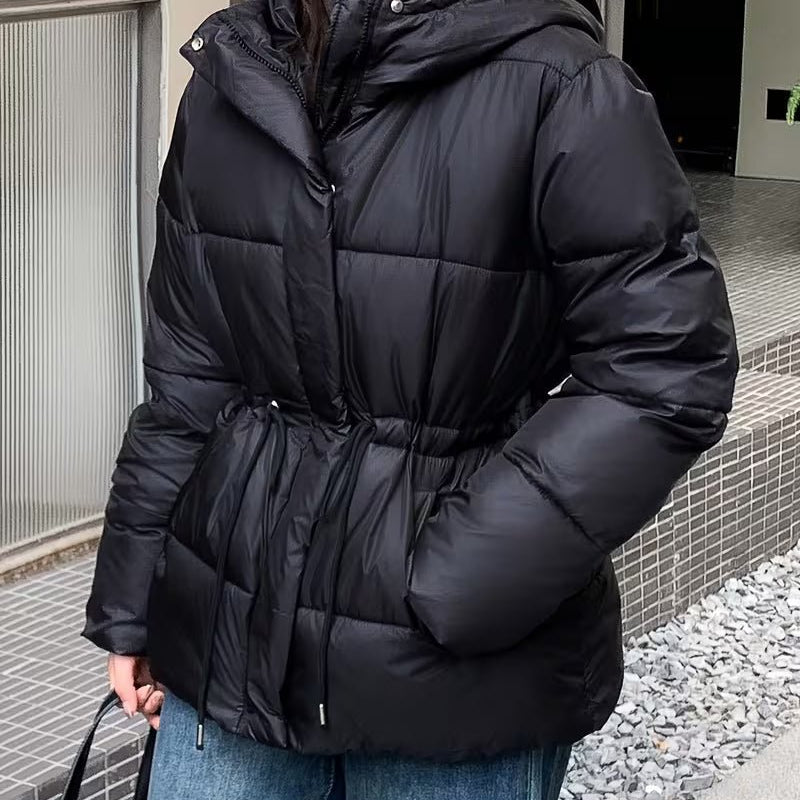 SOKYND Olivia Oversized Drawstring Waist Puffer Jacket JacketBlackS