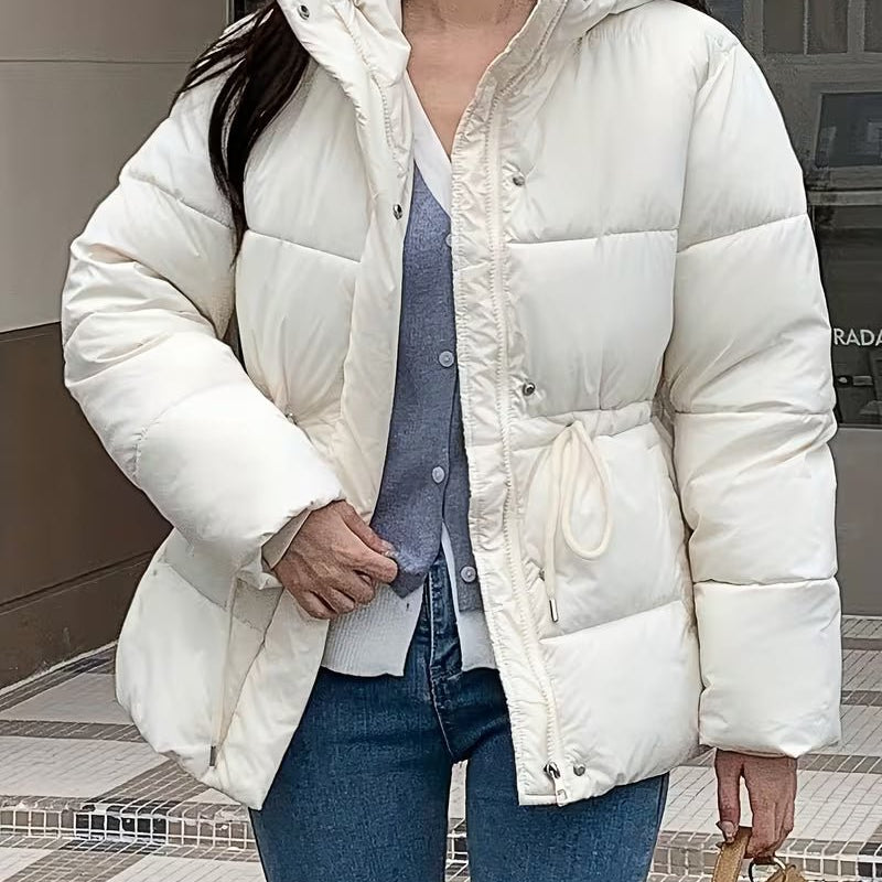 SOKYND Olivia Oversized Drawstring Waist Puffer Jacket JacketSOKYND-246423-PUR-S-34647WhiteS