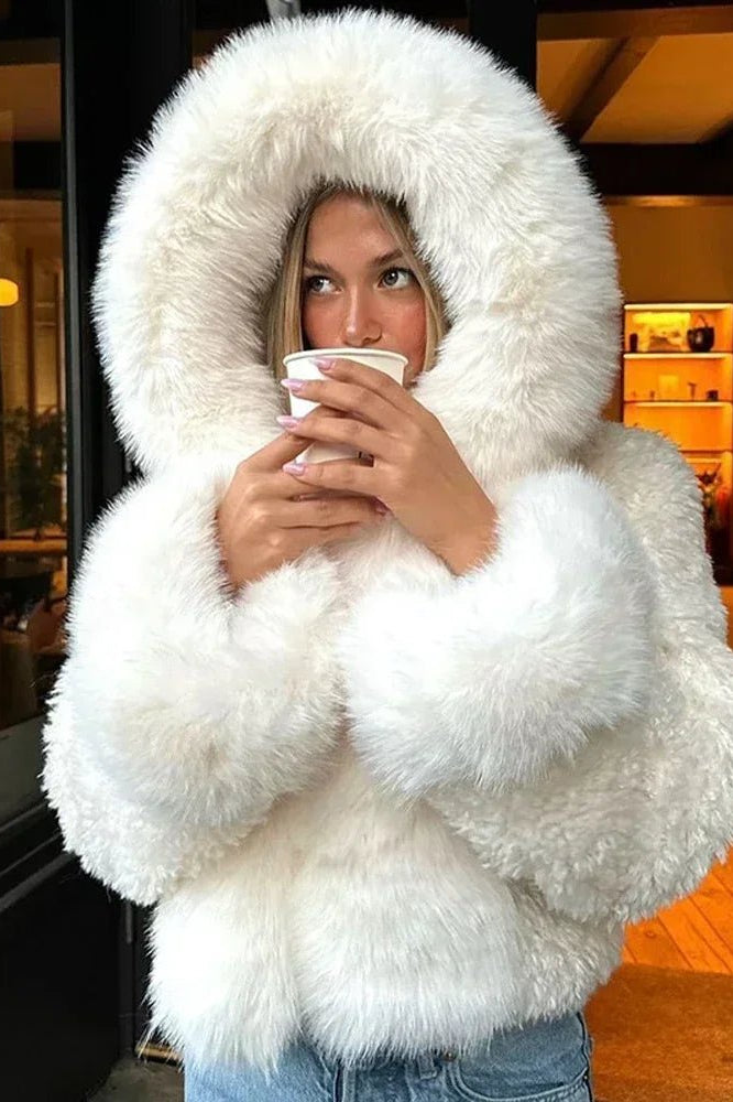 SOKYND Shelby Faux Fur Jacket Coats & Jacketski1767356248743829275WhiteS