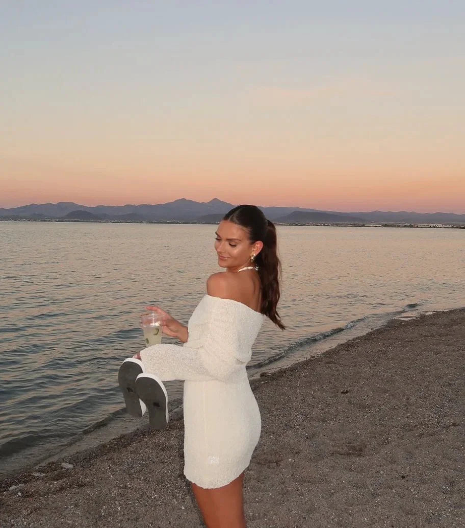 Jasmine Off-Shoulder Bodycon Knit Dress