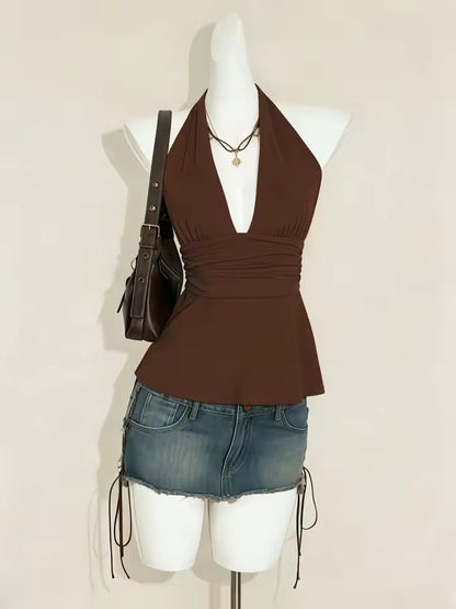 Sophia Polka Dot Halter Camisole