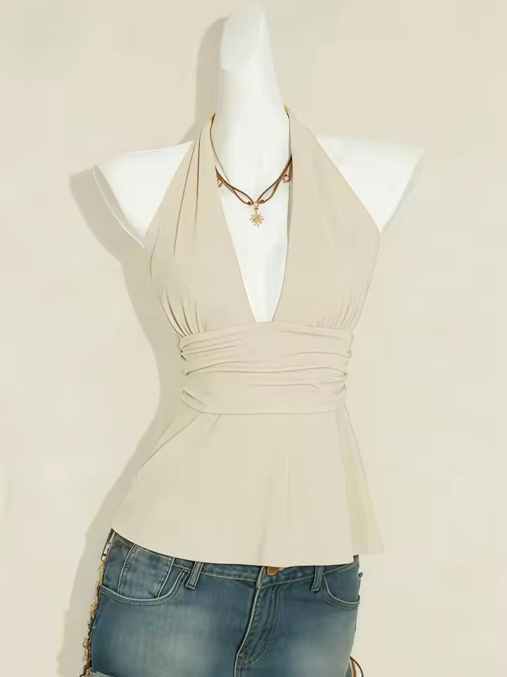 Sophia Polka Dot Halter Camisole