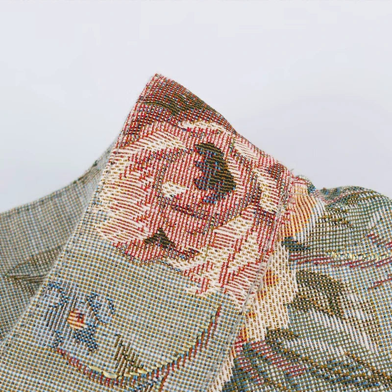 Lily Vintage Jacquard Cropped Jacket