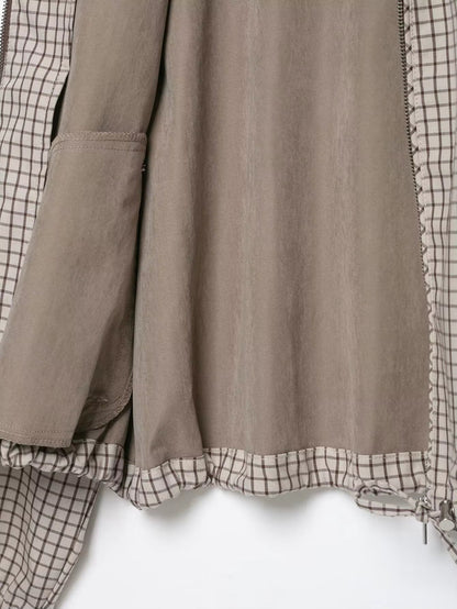 Mila Plaid Hooded Cropped Jacket
