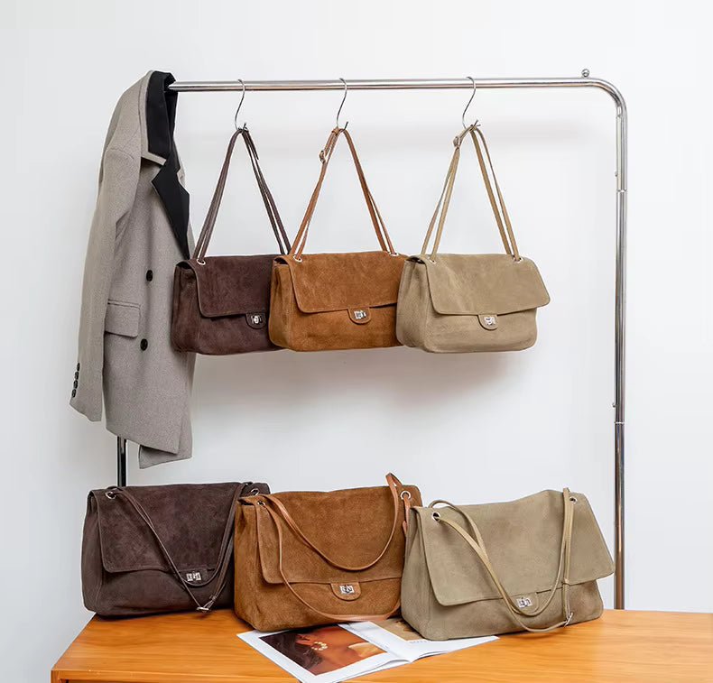 Olivia Frosted Leather Retro Tote Bag
