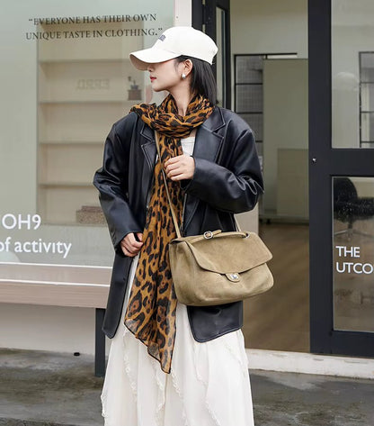 Olivia Frosted Leather Retro Tote Bag
