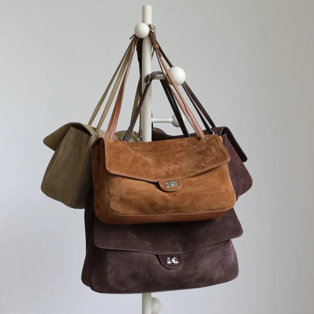 Olivia Frosted Leather Retro Tote Bag