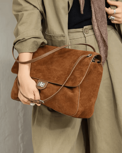 Olivia Frosted Leather Retro Tote Bag