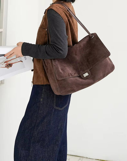 Olivia Frosted Leather Retro Tote Bag