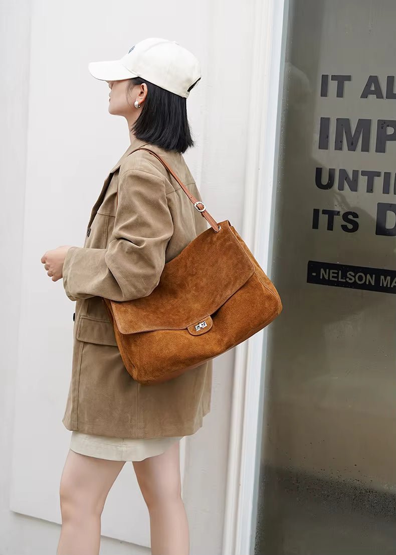 Olivia Frosted Leather Retro Tote Bag