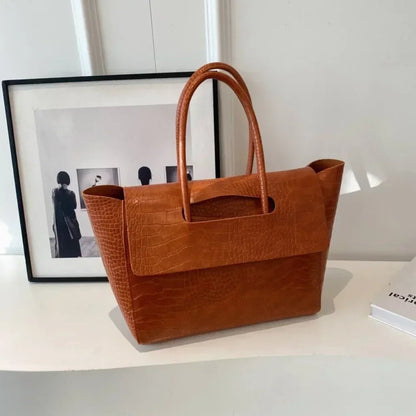 Anna Embossed Leather Tote