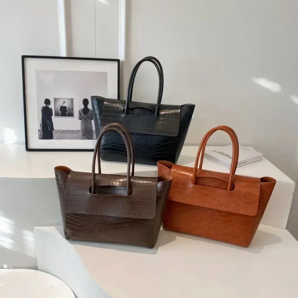 Anna Embossed Leather Tote