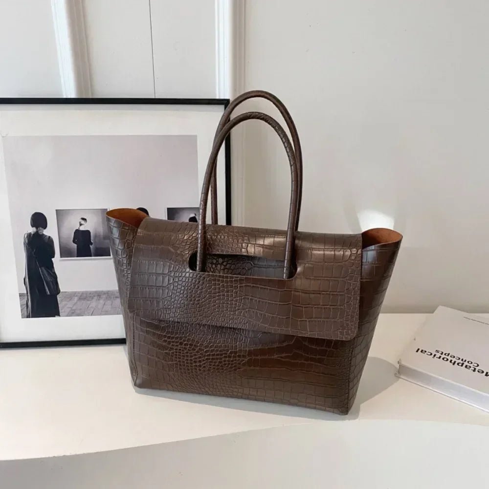Anna Embossed Leather Tote