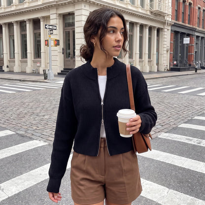 Esther Double Zip Knit Cardigan