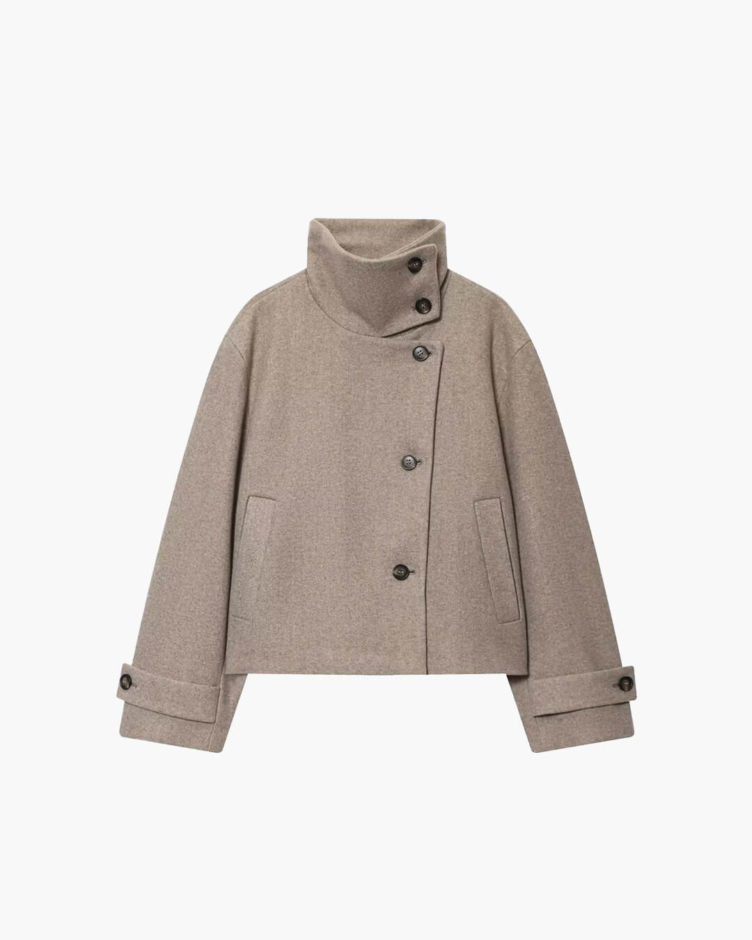 Alice Rose Buckle Stand Collar Coat