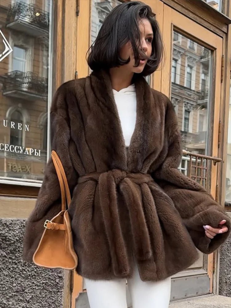 Daniela Belted Faux Fur Jacket