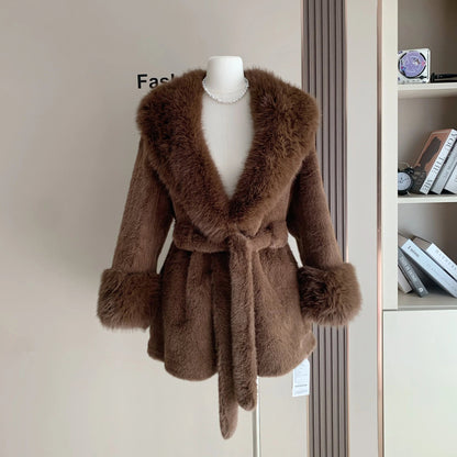 Miriam Faux Fur Trim Coat