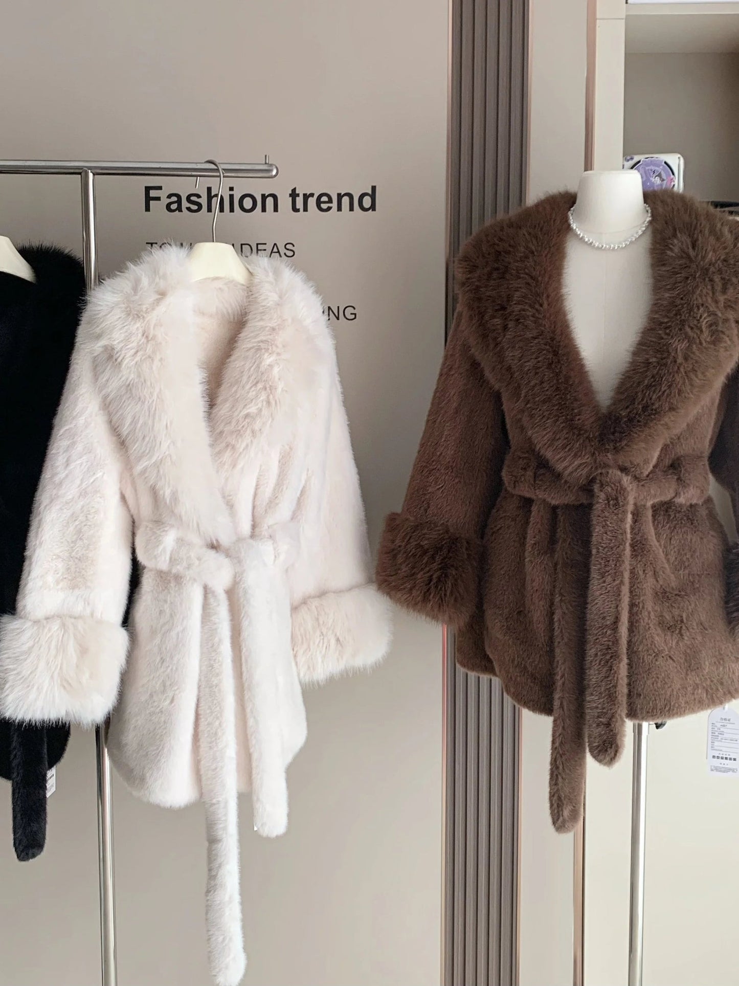 Miriam Faux Fur Trim Coat