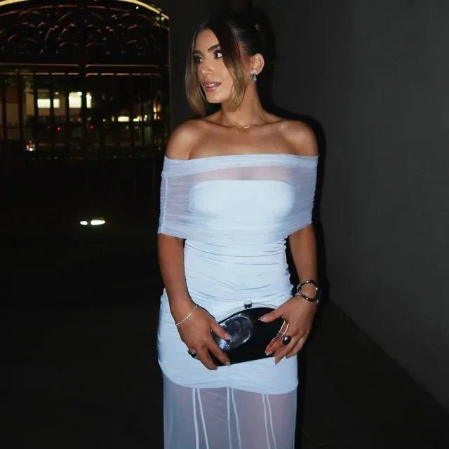 Simone Ruched Maxi Dress