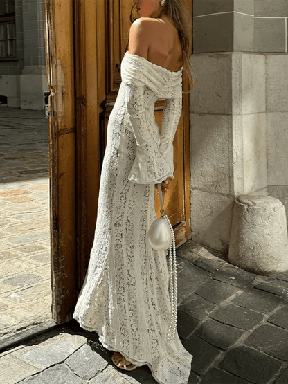 Maren Off-Shoulder Lace Maxi Dress