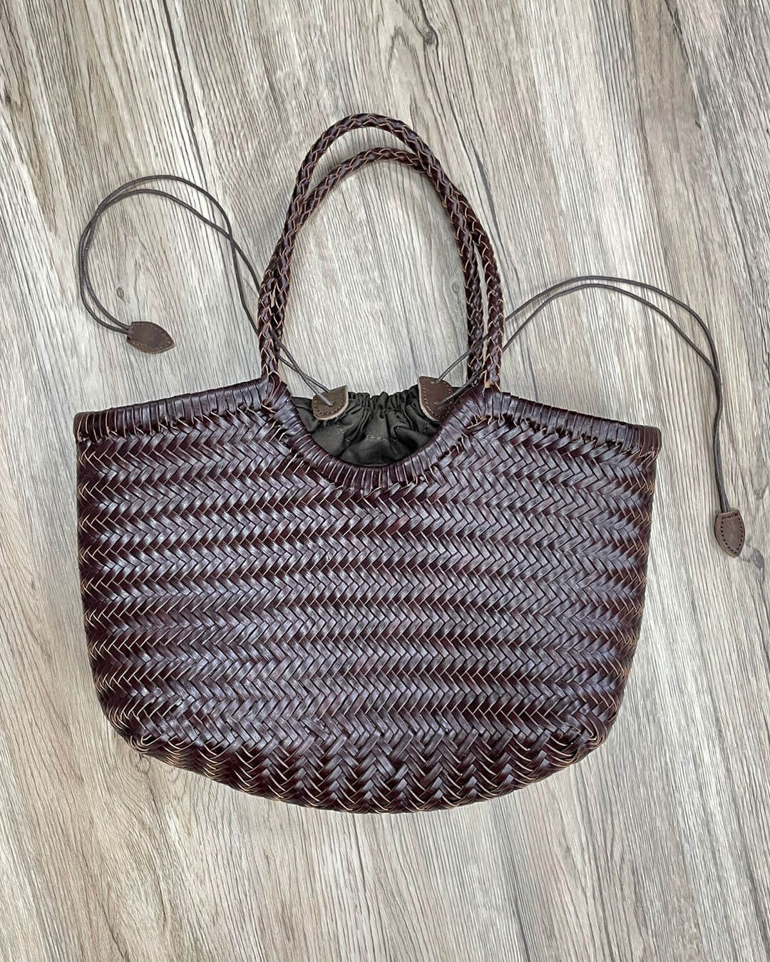 Aneta Woven Leather Tote Bag